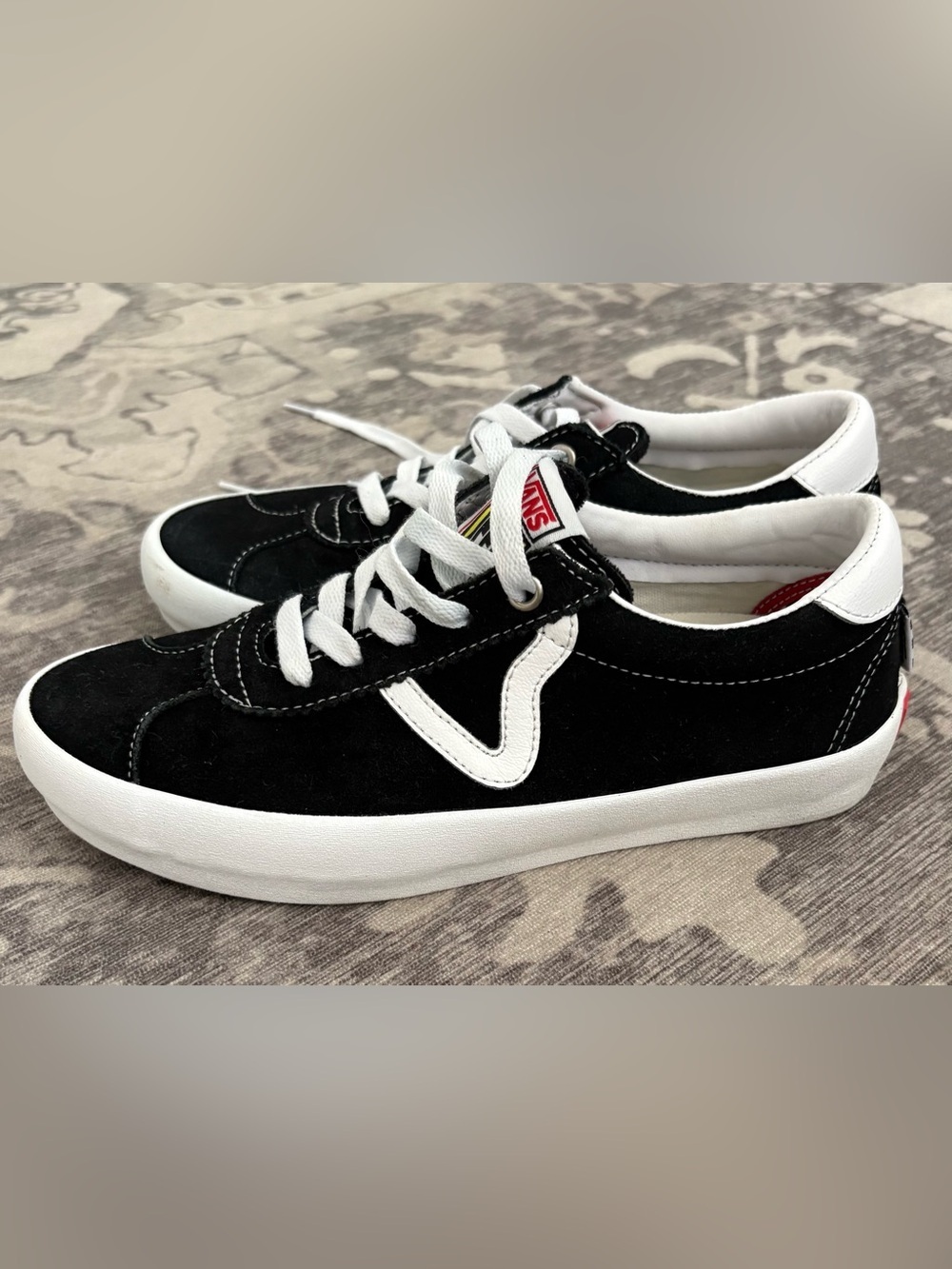 Vans Skateboarding PopCush Black Suede Sneakers Men’s 7 Women’s 8.5